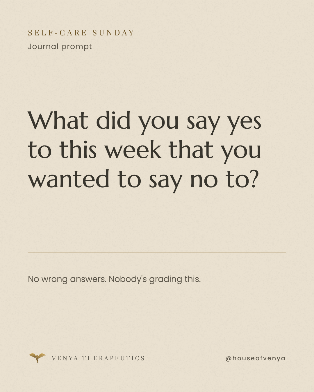 Self-Care Sunday: This week's prompt: