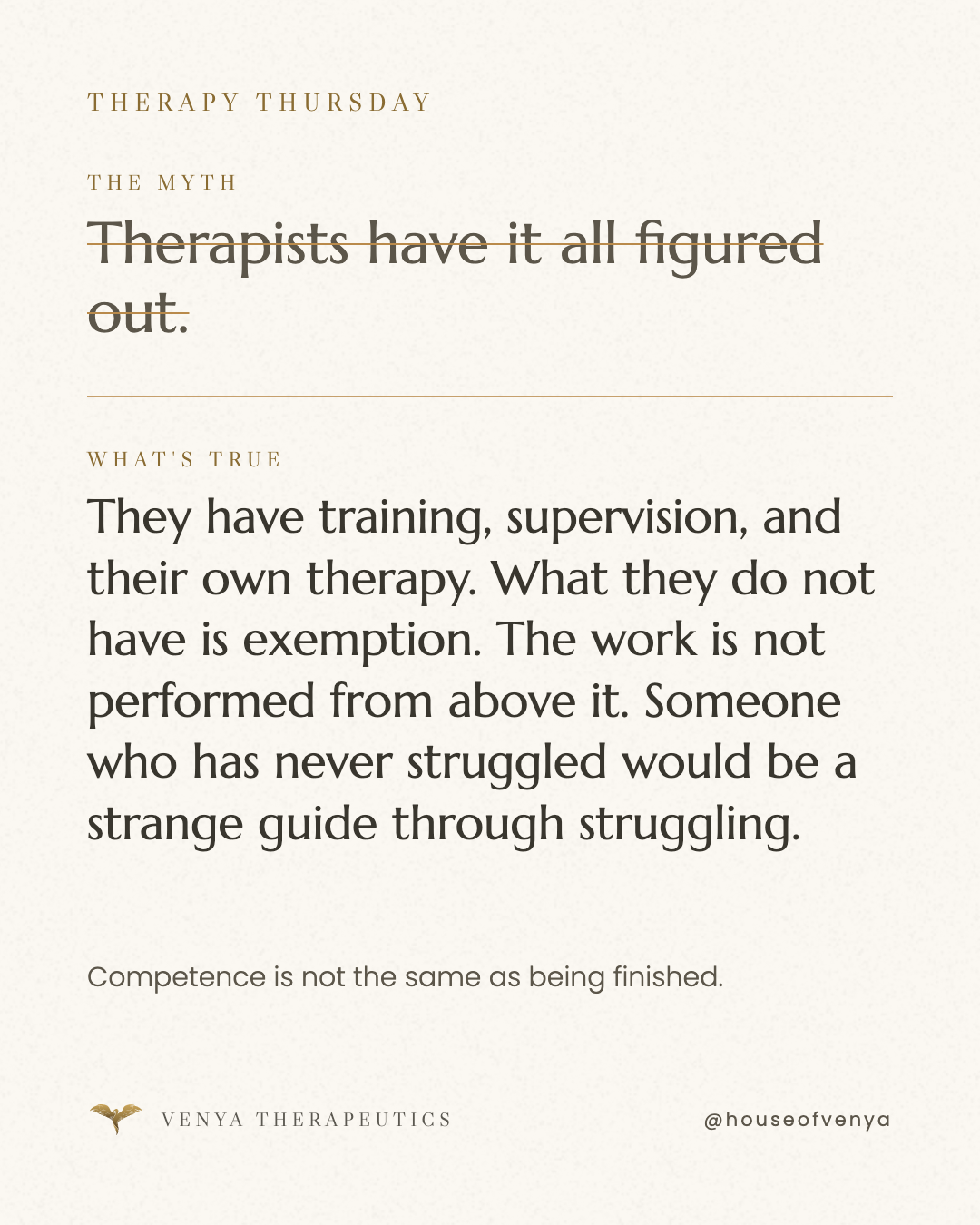 Therapy Thursday: Therapists have it all figured out.
