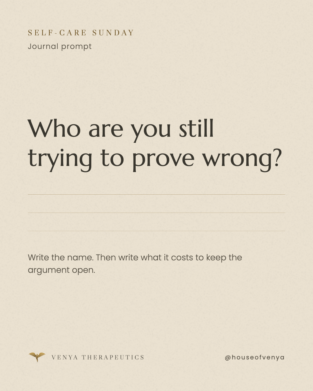Self-Care Sunday: Who are you still trying to prove wrong?