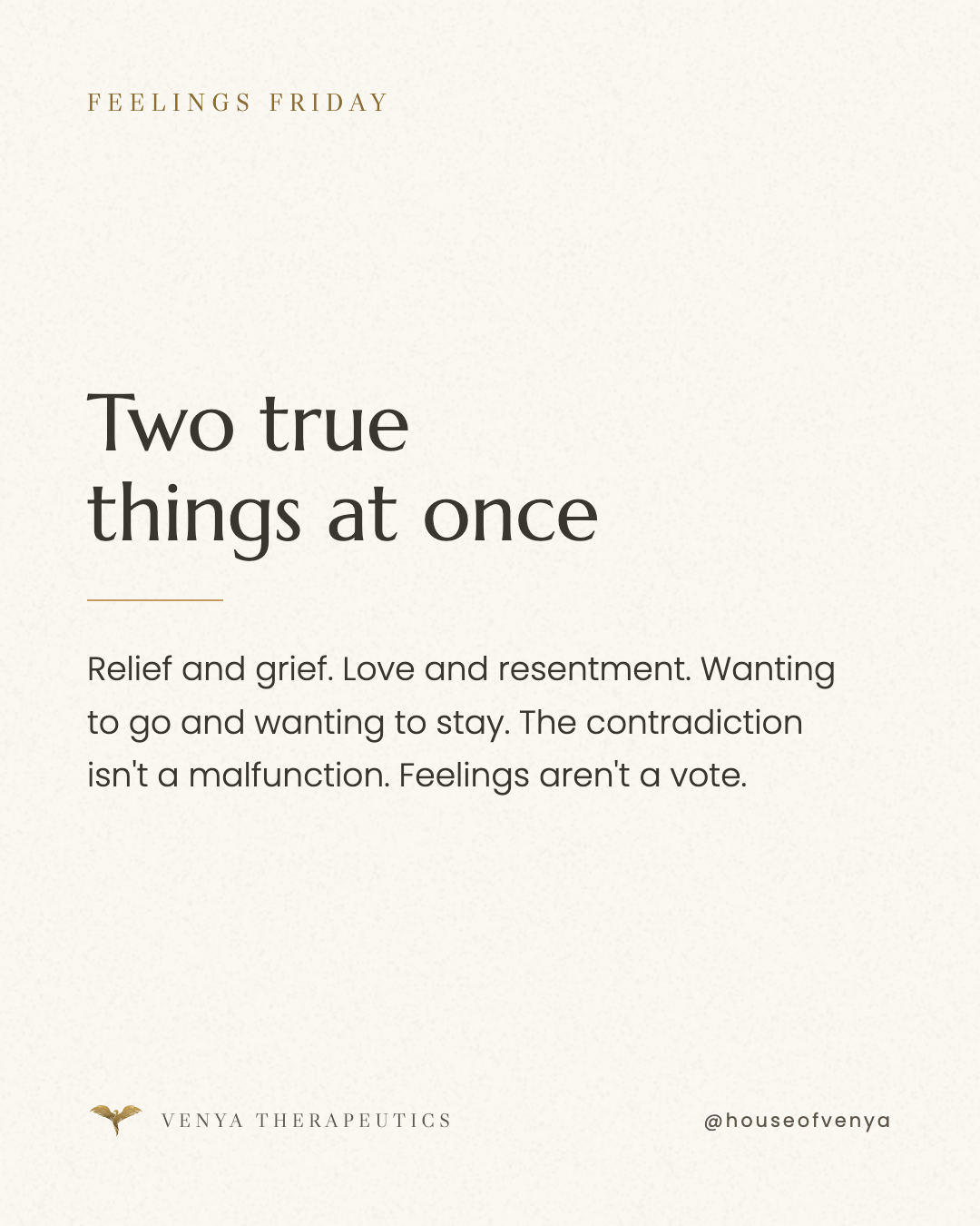 Feelings Friday: Holding two contradictory feelings at once